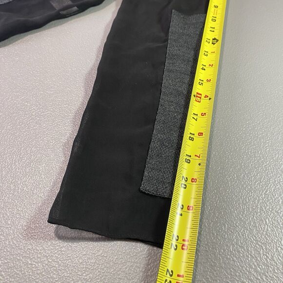 ARYN K Anthropologie Blouse Tunic Sheer Long Sleeve High Low Hem Womens S Black - Picture 8 of 10